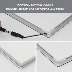Boîte à lumière LED rectangulaire mince en aluminium A1/A2/A3/A4, affichage de bureau, montage mural, boîte à lumière pour panneaux de menu lumineux - Product Image 6