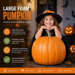 Calabazas Huecas <span class=keywords><strong>de</strong></span> Poliuretano <span class=keywords><strong>de</strong></span> Alta Calidad para Decoración <span class=keywords><strong>de</strong></span> <span class=keywords><strong>Halloween</strong></span> - Product Image 1