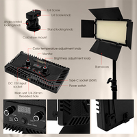 Lumière vidéo LED 10 pouces 60W, bicolore 3200-6500K, éclairage de studio pour caméra numérique, idéal pour le streaming, la vidéographie et les vlogs