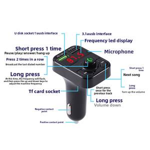 <span class=keywords><strong>Transmetteur</strong></span> <span class=keywords><strong>FM</strong></span> pour voiture, chargeur de téléphone à charge rapide, en alliage d'aluminium, compatible universel, lecture de musique <span class=keywords><strong>sans</strong></span> perte, produit très vendu - Product Image 5