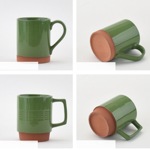 Custom logo Ceramic Mug Household Water Cup Minimalist Green Coffee Mug - Product Image 5