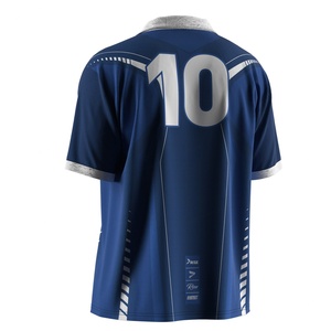 Maillot de football personnalisable à col en V avec empiècements en maille respirante et tissu à séchage rapide pour les séances d'entraînement - Product Image 6