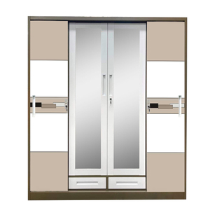 Armoire d'impression couleur armoires à <span class=keywords><strong>portes</strong></span> coulissantes chambre à coucher almirah fer design <span class=keywords><strong>placard</strong></span> armoire en métal <span class=keywords><strong>miroir</strong></span> 4 <span class=keywords><strong>portes</strong></span> armoire en acier - Product Image 4