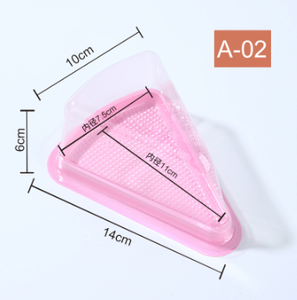Food Grade Disposable A02 Triangle <strong>Cake</strong> Box <strong>6</strong> Inches Mousse <strong>Layer</strong> Cut Transparent Plastic Box Baking Pastry Packaging Box - Product Image 5