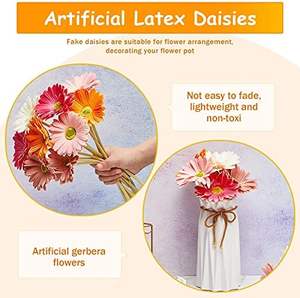 Fleur artificielle en PU Gerbera Daisy africaine à tige unique en gros pour arrangement floral - Product Image 3