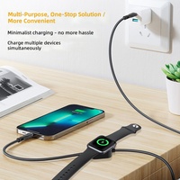 Kabel Pengisian Cepat Tipe-C 2 in 1 Dengan Pengisi Daya Nirkabel Jam Tangan Multi Fungsi Kabel Data Pengisian Daya PD Produsen Grosir