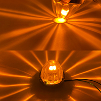 Glaslinsen-LED-Wassermelonenleuchte mit Zweifarbiger Blitz-Rotationseffekt-Lampe für LKW-Anhänger Pickup Seitenmarkierungs-Warnleuchten