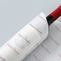 Rouleau de papier de soie imprimé sur mesure, papier de soie translucide pour emballage, faible MOQ pour bouteilles de vin, vêtements, emballage cadeau