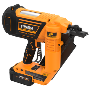 <span class=keywords><strong>Clavadora</strong></span> Eléctrica Inalámbrica <span class=keywords><strong>Freeman</strong></span> de 20V, 34 Grados, 50-90mm (3 1/2 Pulgadas), con Cinta de Papel, para Fijación de Vigas, con Batería, para Madera - Product Image 6