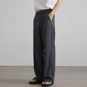 <span class=keywords><strong>กางเกง</strong></span>สูททรงจีบสำหรับผู้<span class=keywords><strong>ชาย</strong></span>, <span class=keywords><strong>กางเกง</strong></span>ขายาวลำลองทรงหลวมร้อยชุดสำหรับผู้ชายเวอร์ชั่นเกาหลี - Product Image 3