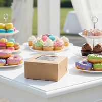 Boîtes à biscuits personnalisées, boîtes d'emballage pour biscuits et gâteaux, boîte rectangulaire haute pour pâtisserie, boîte bento pour gâteaux et cupcakes