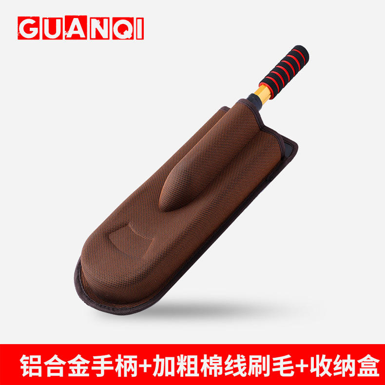 Boîte de rangement pour pinceaux à cire en fil de coton marron