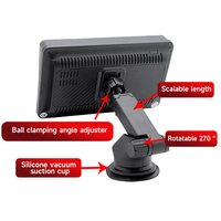 Navigateur GPS portable 7 pouces pour voiture, lecteur multimédia MP5 sans fil Carplay, écran tactile HD, support de fixation sur tableau de bord, USB, TF, FM