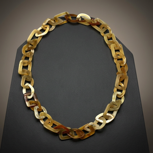 2026 Best Selling Unisex Customizable Buffalo Horn Link Chain <b>Necklaces</b> Fashion Accessory for Anniversary Gifts - Product Image 2