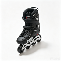 Patins à roulettes en ligne à coque rigide en PP écologique avec roues en PU, taille fixe et maille amovible pour les sports de plein air