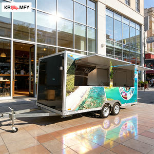 Chariot mobile de concession extérieur en aluminium et fibre de verre pour la vente d'aliments à emporter, de glaces et de frites - Product Image 2