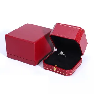 Vente en gros de boîte en papier de luxe personnalisée boîte d'emballage de bijoux bracelet boucles d'oreilles collier cadeau en velours boîte à bijoux de marque cartiers anneau