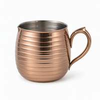 Tasse à lait en acier inoxydable texturé diamant, plaqué or, forme tambour, qualité élégante, facile à nettoyer, pour cafés, restaurants, bars