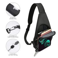 Sac de poitrine à bandoulière unique de grande capacité imprimé sur mesure matériau en polyester durable de conception antivol à la mode pour hommes