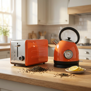 Ensemble petit-déjeuner OUSHENG pour la maison, comprenant un <span class=keywords><strong>grille</strong></span>-<span class=keywords><strong>pain</strong></span> électrique en acier inoxydable 2 tranches et une bouilloire électrique de 1,7 litre, avec garantie d'un an - Product Image 5