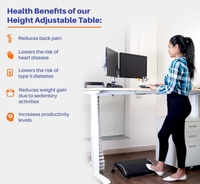 Table d'ordinateur moderne en métal de bureau en forme de L réglable en hauteur électrique ergonomique pour mobilier de bureau