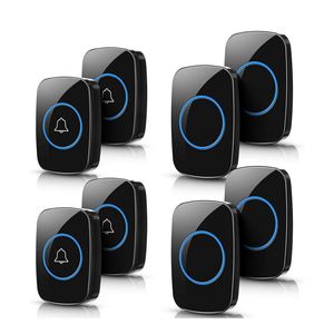 A10BB Wireless Doorbell Waterproof 300M 60 Chime Remote EU/<b>UK</b>/<b>US</b> <b>Plug</b> Battery 110V-220V 1 Button 2 Receiver Hotel Use - Product Image 1