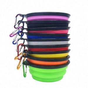 New Design Silicone Portable Pet Bowl Multifunctional Outdoor Hanging Folding Dog Basin - Product Image 4