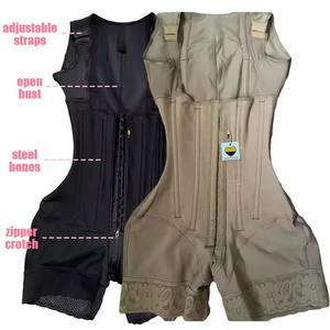 Corset amincissant personnalisable en forme de sablier avec crochets ajustables et baleines en acier, <span class=keywords><strong>pour</strong></span> <span class=keywords><strong>ventre</strong></span> plat, compression post-chirurgie - Product Image 1