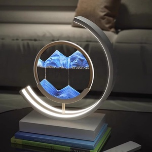 Ánh sáng trang trí di chuyển Cát Cát nghệ thuật Đèn bàn takoo năng động chảy 3D đồng hồ cát nghệ thuật bức tranh hình ảnh - Product Image 3