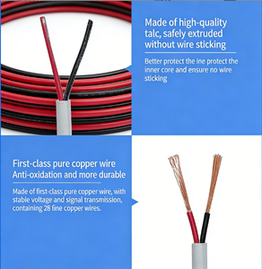 Fil de signal électronique rond gainé <span class=keywords><strong>PVC</strong></span> 2 conducteurs (solide/torsadé) 22AWG 2464 conforme ROHS, 100m - Product Image 3