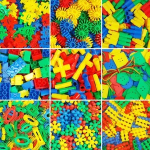 Lernspiel zeug Verschiedene Farben Plastiks pielzeug Kinder Bausteine STEM Toys