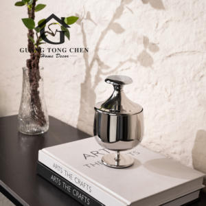 Produit le plus vendu moderne simplicité créative décor à la maison hôtel fournitures décorations pot de sucre en acier inoxydable - Product Image 2
