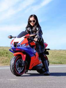 Toptan 2-Seat elektrikli üç tekerlekli bisiklet çocuklar için Safetikid 2-9 yaşında müzik ve aydınlatma Handrace <span class=keywords><strong>Rider</strong></span> motosiklet - Product Image 6