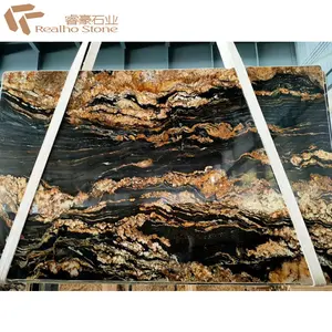 Đánh Bóng Đen Fusion Granite Tấm Cho Bàn