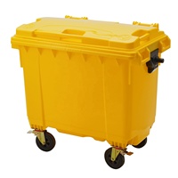 Poubelle industrielle extérieure de 30L/70L/120L/240L/360L/660L/1100L, bac à déchets de 13 gallons, poubelle en plastique