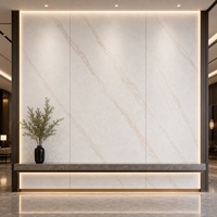Panneau mural en marbre UV WYRAX 1220x2440mm 2.8mm Onyx blanc aspect onyx imperméable pour hall d'hôtel