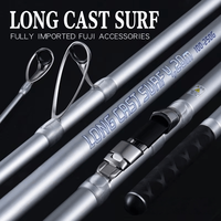 Canne à pêche de surf de haute qualité 4,2 m, fabriquée au Japon par Fuji, pour lancer longue distance, poids de plomb 80-150g/100-250g/200-400g, trois sections, pour la pêche en mer et en eau salée.