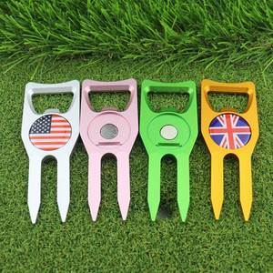 Ouvre-bouteille 6-en-1 à faible MOQ, outil de réparation de golf en métal et marqueur de balle - Product Image 2