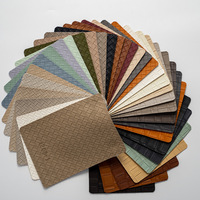 Cuir synthétique PVC/PU texturé tissé anti-moisissure à faible MOQ pour meubles décoratifs, oreillers, sacs et boîtes de rangement