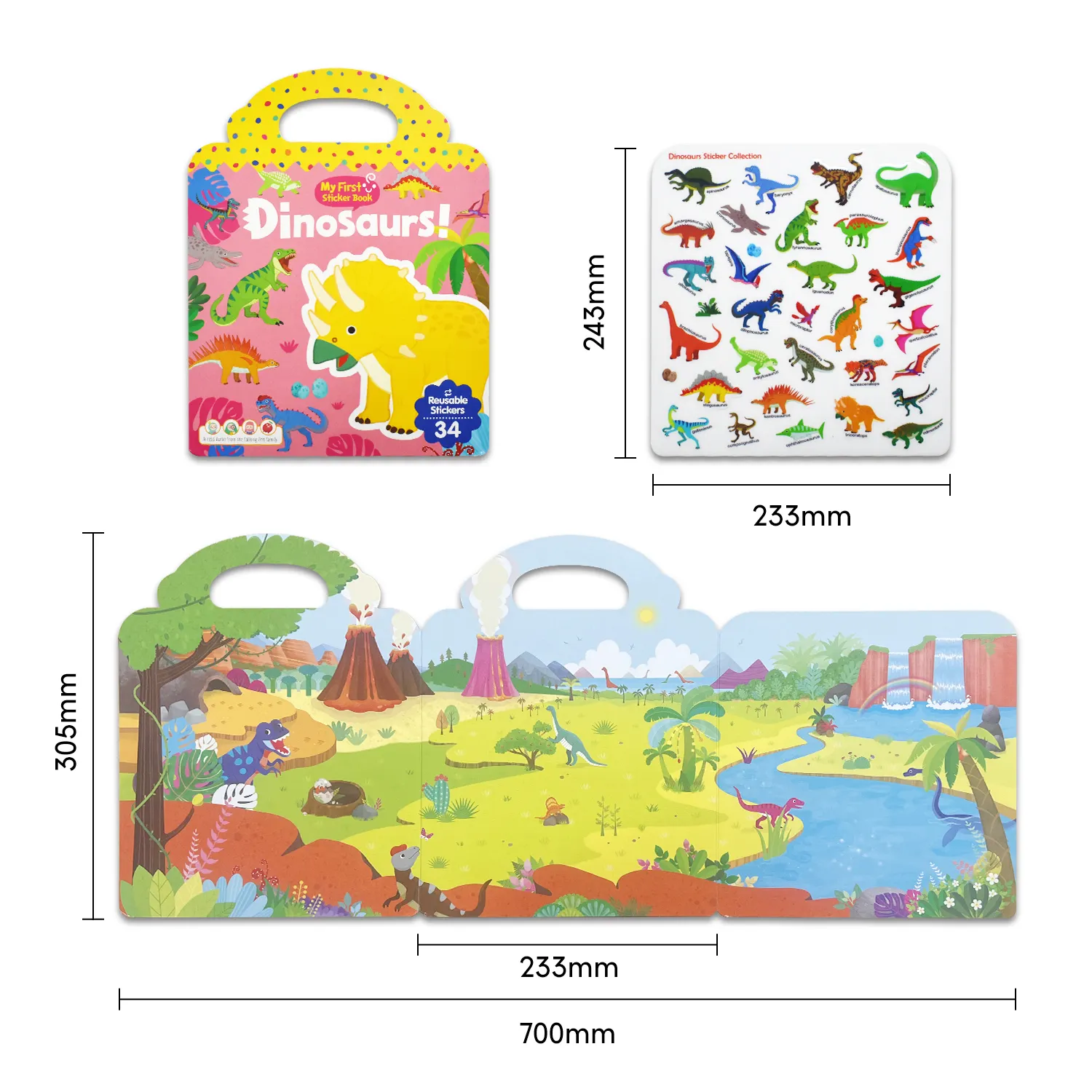 Ocean and Animals Theme Activity Books Stickers for Girls Boys Preschool Education Learning Toys 2 3 4-Year-Old Birthday Gift