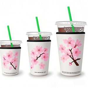 Funda de Neopreno con Diseño de Moda y Estampado de Flores Personalizado para Café, Helados, Bebidas, Mantiene las Manos Secas y Cómodas - Product Image 2