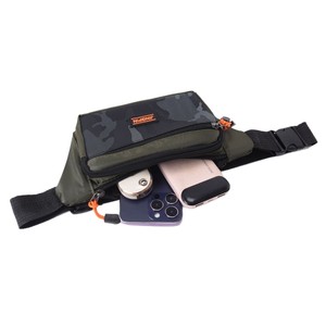JINGPIN Men's Waist Bag Nylon Multi Compartment Large Capacity Outdoor Sports Water Resistant Casual Crossbody Bag - Product Image 5
