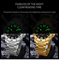 Montres à quartz étanches Nibosi 2589, vente en gros à bas prix, mode, affaires, luxe, bracelet en acier inoxydable, montre-bracelet pour homme