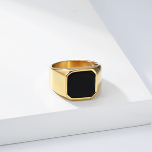 Bague en acier inoxydable avec pierres précieuses, style artistique haut de gamme pour hommes, tendance Europe <span class=keywords><strong>et</strong></span> Amérique, accessoires MGJZ320 - Product Image 5