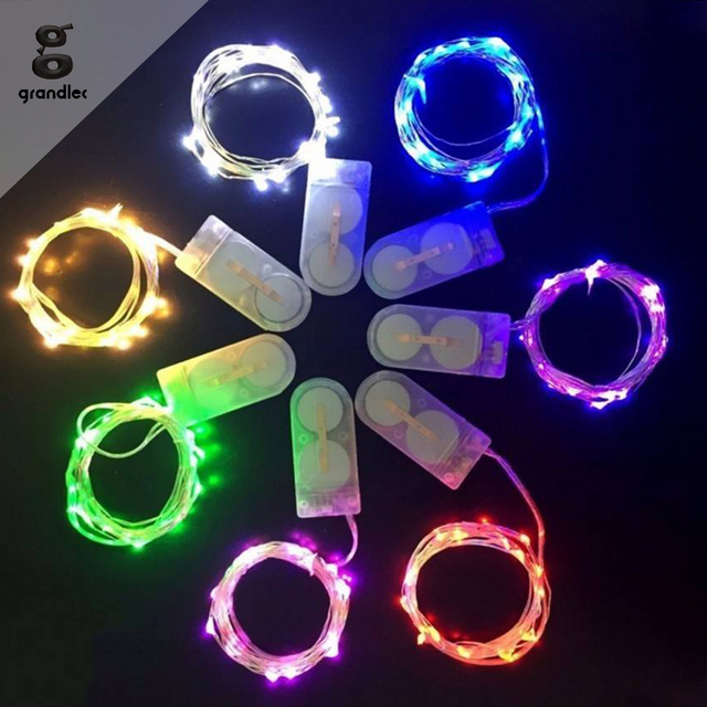 Low Price 2M 20 LED Mini Copper Wire String Lights Button Battery Home Party Decorative Light