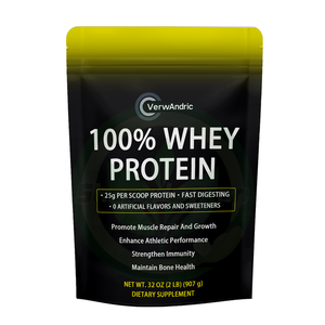 Poudre d'isolat de protéine de lactosérum 100% de marque privée OEM <span class=keywords><strong>avec</strong></span> suppléments de <span class=keywords><strong>BCAA</strong></span> et de leucine pour la récupération musculaire, la croissance et l'endurance - Product Image 1