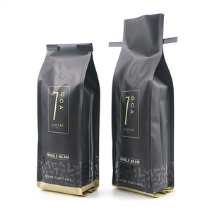Wholesale empty bolsa de cafe 500g 250g custom print valve powder bean coffee bags
