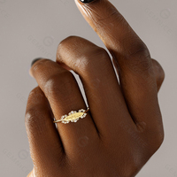 Bague Chevalière Gravable en Argent Sterling 925 Pavée de Zircons Cubiques, Cadeau Souvenir Gemnel