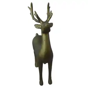 Resin handicraft plush sitting deer manufacturer direct sales