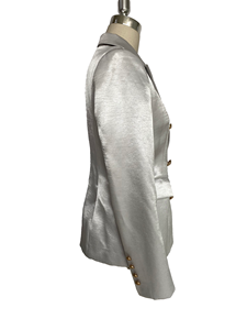 Chaqueta fina de plata con personalidad para <span class=keywords><strong>mujer</strong></span>, <span class=keywords><strong>blazer</strong></span> informal retro clásico - Product Image 4